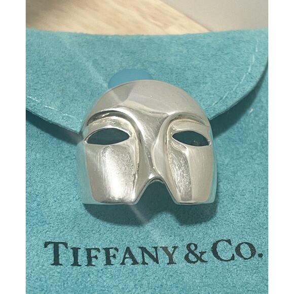Rare Tiffany & Co. Sterling Silver Mask Brooch- The Phantom of the Opera - Picture 12 of 14